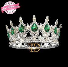 KRUNA MISS - Plastik - Srebro Zelena